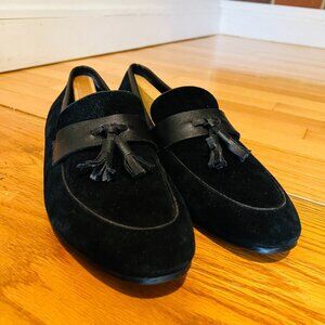Saks Fifth Avenue Men’s Black Suede Tassel Loafers size 11